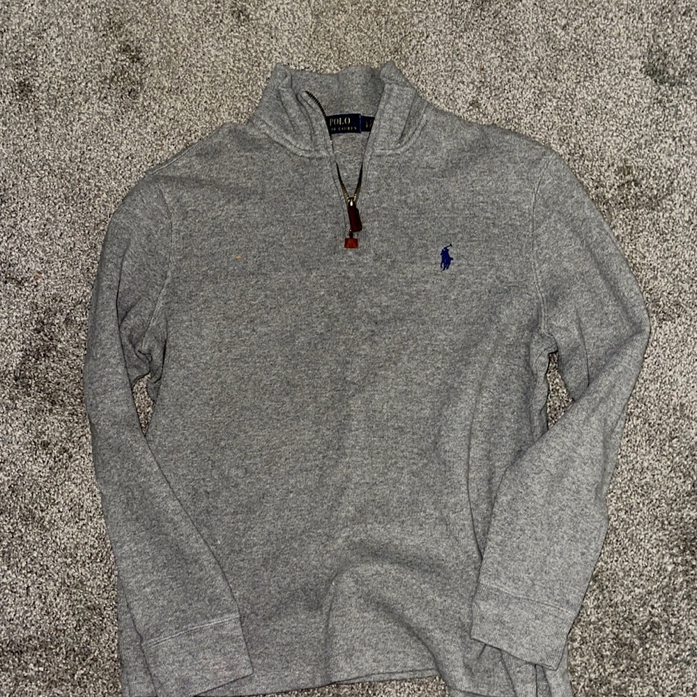 MENS POLO HALFZIP SWEATER SIZE L(runs small)